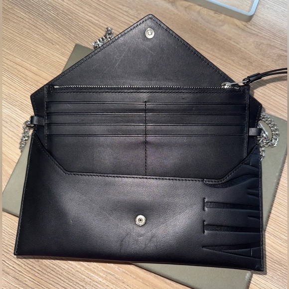 ALL SAINTS Crossbody Envelope Bag with Silver Hardware - Picture 6 of 6